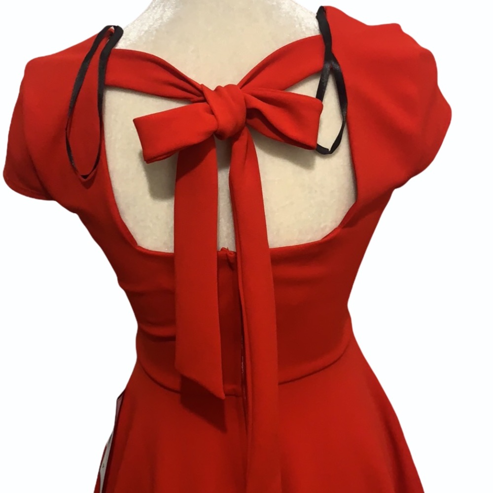 🆕B DARLIN Womens Red Short Sleeve Dress - Picture 2 of 13